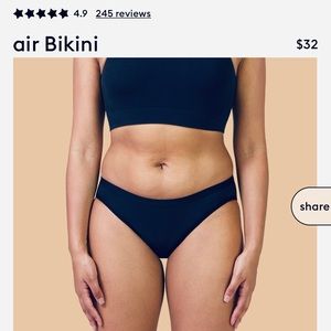 NWT Thinx Air Bikini, sz M